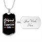 To My Girlfriend Girlfriend Fiancee Wife Yellow Necklace Stainless Steel or 18k Gold Dog Tag 24" Chain-Express Your Love Gifts