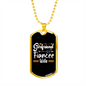 To My Girlfriend Girlfriend Fiancee Wife Yellow Necklace Stainless Steel or 18k Gold Dog Tag 24" Chain-Express Your Love Gifts
