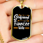 To My Girlfriend Girlfriend Fiancee Wife Yellow Necklace Stainless Steel or 18k Gold Dog Tag 24" Chain-Express Your Love Gifts