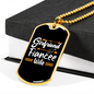 To My Girlfriend Girlfriend Fiancee Wife Yellow Necklace Stainless Steel or 18k Gold Dog Tag 24" Chain-Express Your Love Gifts