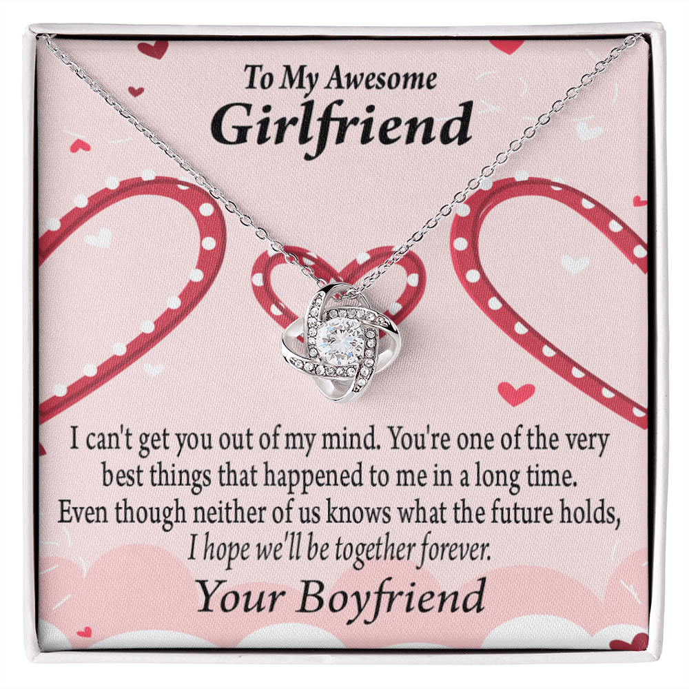 To My Girlfriend Girlfriend Gift We'll Be Together Forever Infinity Knot Necklace Message Card-Express Your Love Gifts