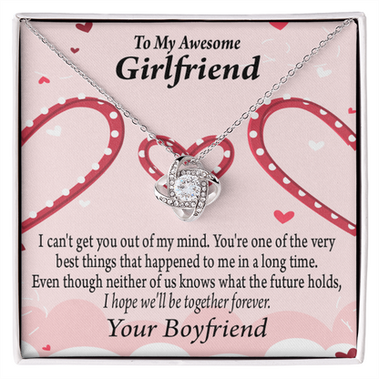 To My Girlfriend Girlfriend Gift We'll Be Together Forever Infinity Knot Necklace Message Card-Express Your Love Gifts