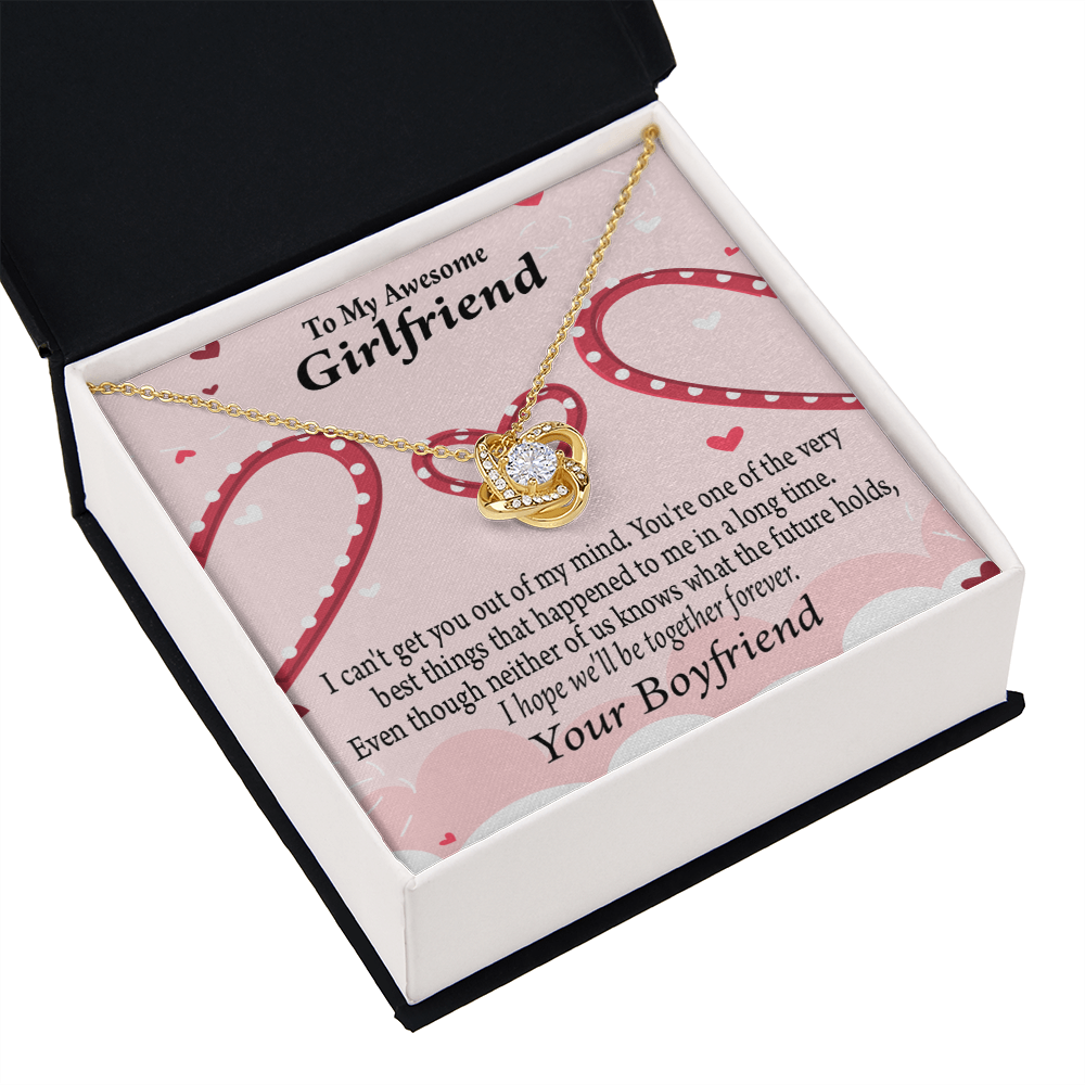 To My Girlfriend Girlfriend Gift We'll Be Together Forever Infinity Knot Necklace Message Card-Express Your Love Gifts