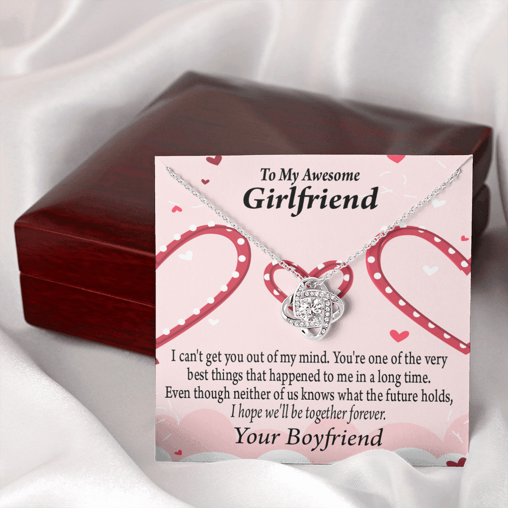 To My Girlfriend Girlfriend Gift We'll Be Together Forever Infinity Knot Necklace Message Card-Express Your Love Gifts