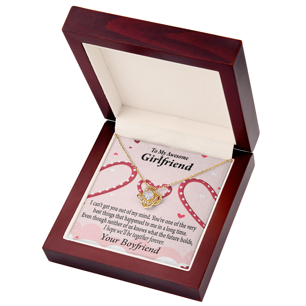 To My Girlfriend Girlfriend Gift We'll Be Together Forever Infinity Knot Necklace Message Card-Express Your Love Gifts