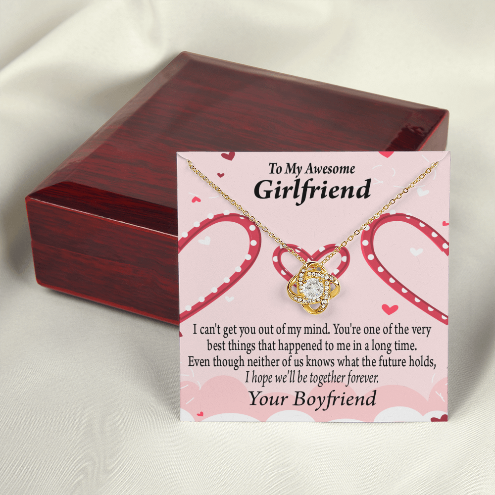To My Girlfriend Girlfriend Gift We'll Be Together Forever Infinity Knot Necklace Message Card-Express Your Love Gifts