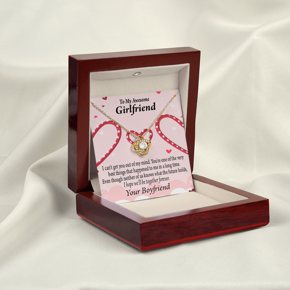 To My Girlfriend Girlfriend Gift We'll Be Together Forever Infinity Knot Necklace Message Card-Express Your Love Gifts