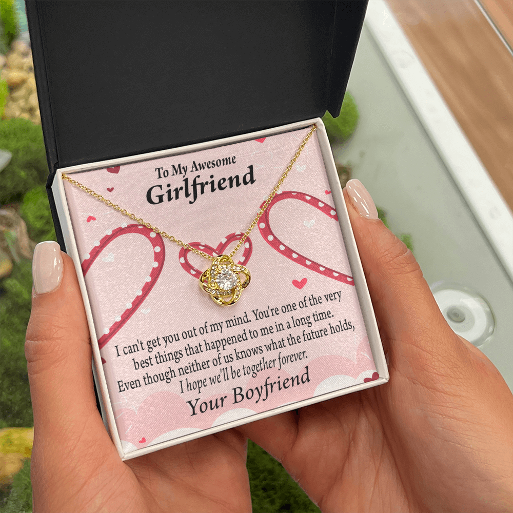 To My Girlfriend Girlfriend Gift We'll Be Together Forever Infinity Knot Necklace Message Card-Express Your Love Gifts