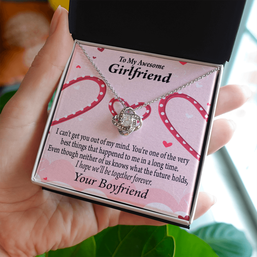 To My Girlfriend Girlfriend Gift We'll Be Together Forever Infinity Knot Necklace Message Card-Express Your Love Gifts