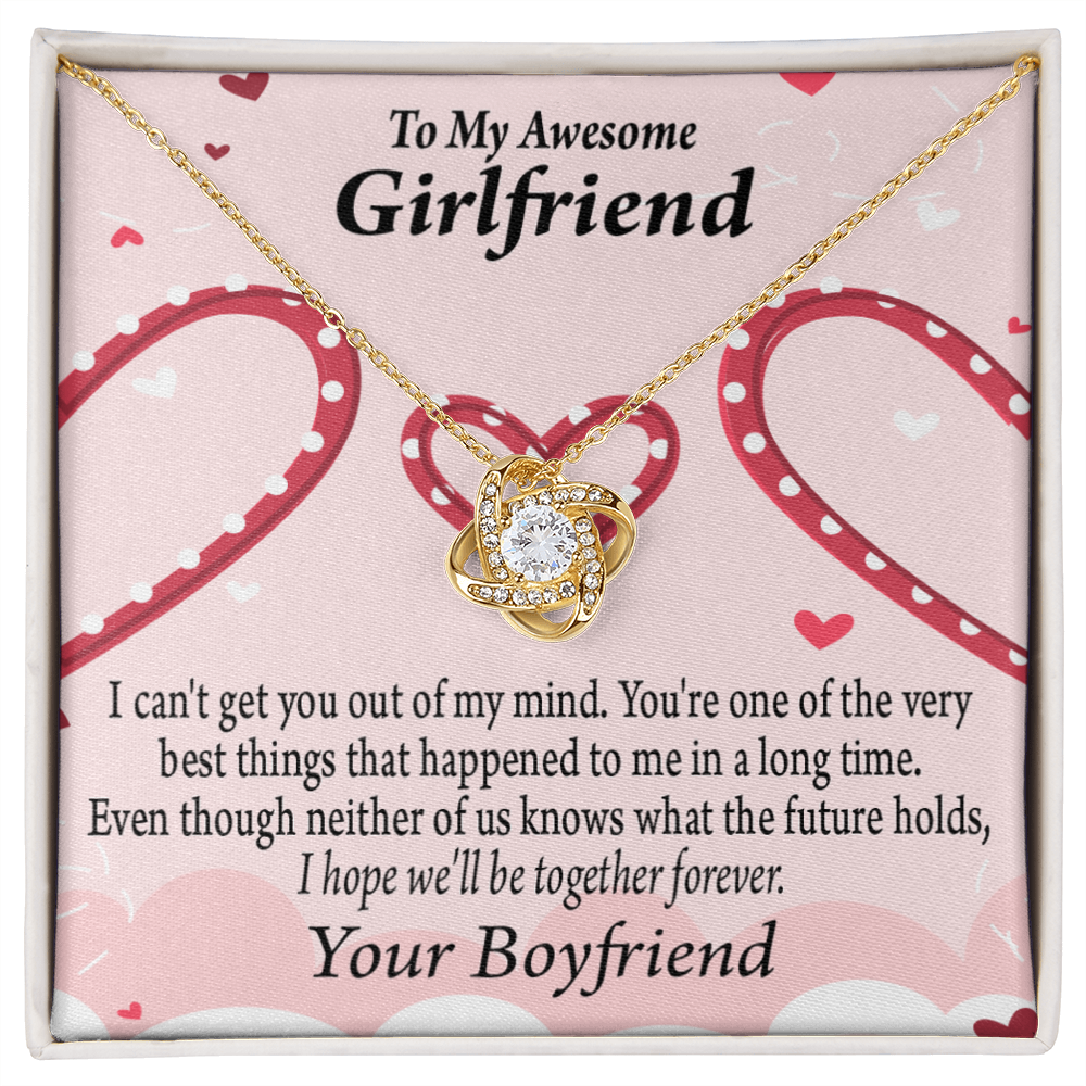 To My Girlfriend Girlfriend Gift We'll Be Together Forever Infinity Knot Necklace Message Card-Express Your Love Gifts