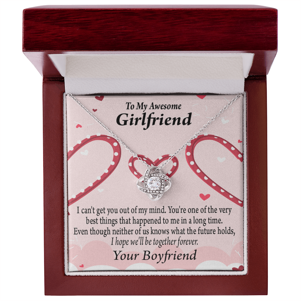 To My Girlfriend Girlfriend Gift We'll Be Together Forever Infinity Knot Necklace Message Card-Express Your Love Gifts