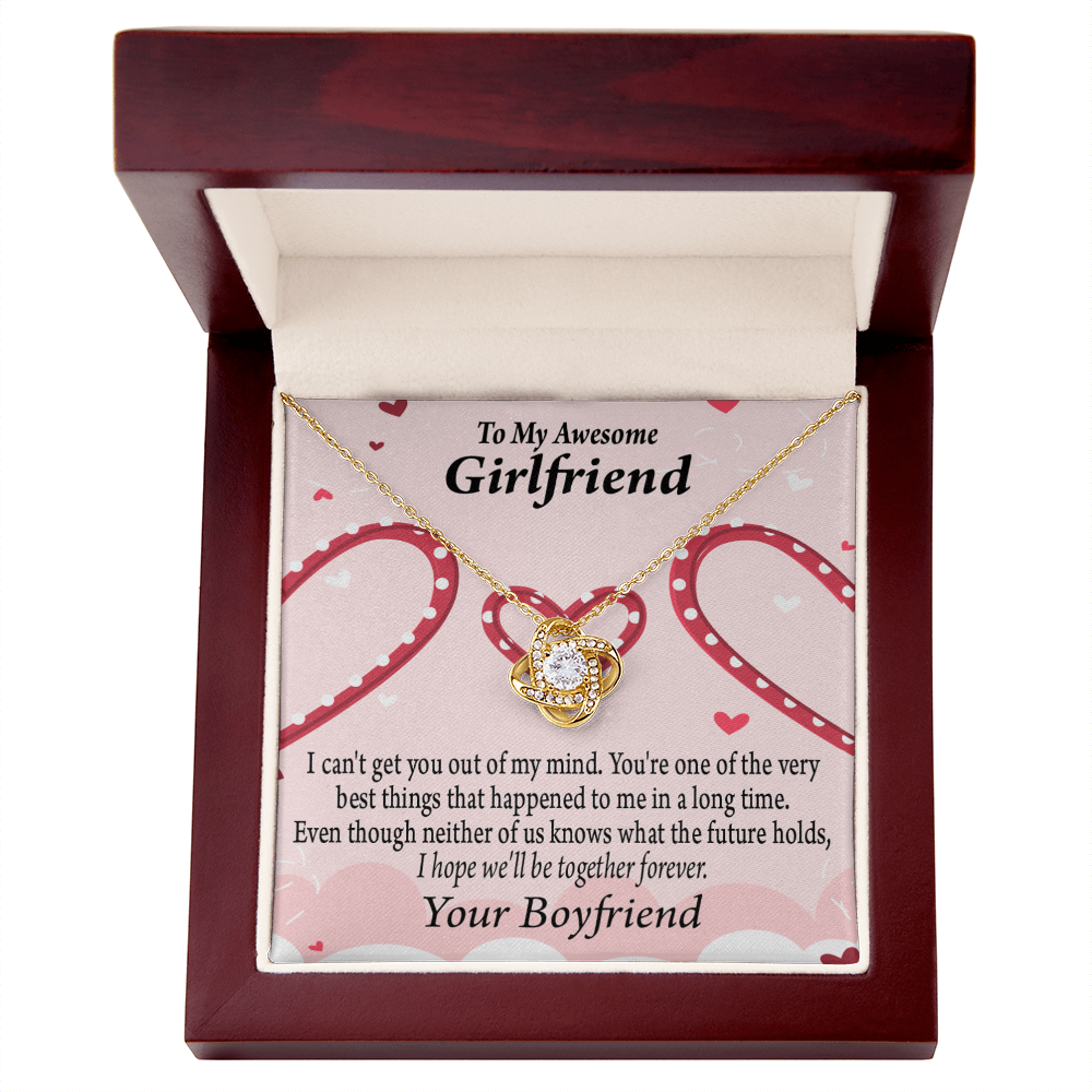 To My Girlfriend Girlfriend Gift We'll Be Together Forever Infinity Knot Necklace Message Card-Express Your Love Gifts