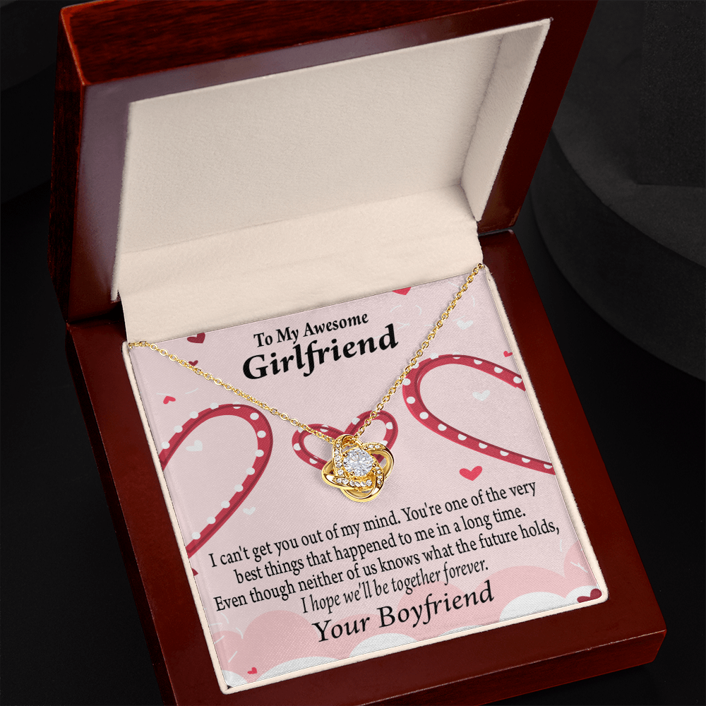 To My Girlfriend Girlfriend Gift We'll Be Together Forever Infinity Knot Necklace Message Card-Express Your Love Gifts