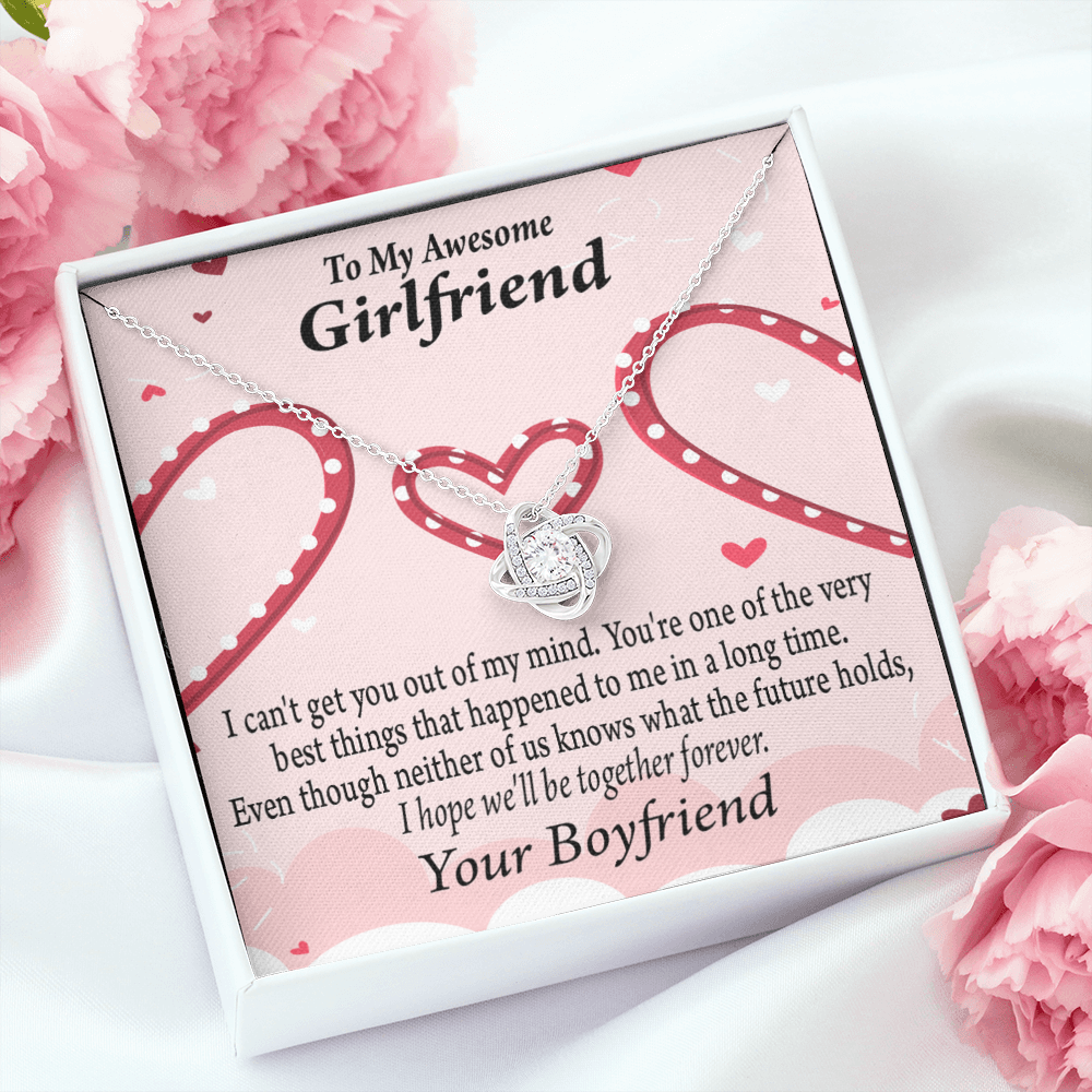 To My Girlfriend Girlfriend Gift We'll Be Together Forever Infinity Knot Necklace Message Card-Express Your Love Gifts