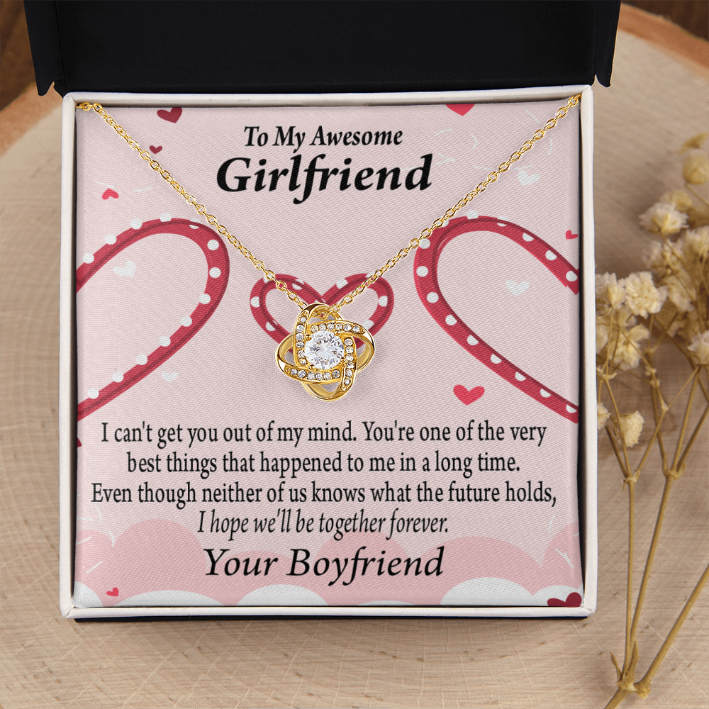 To My Girlfriend Girlfriend Gift We'll Be Together Forever Infinity Knot Necklace Message Card-Express Your Love Gifts