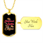 To My Girlfriend Girlfriend Hotter Than Coffee Necklace Stainless Steel or 18k Gold Dog Tag 24" Chain-Express Your Love Gifts
