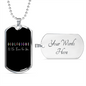 To My Girlfriend Girlfriend I'll Be There For You Necklace Stainless Steel or 18k Gold Dog Tag 24" Chain-Express Your Love Gifts