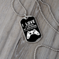 To My Girlfriend Girlfriend Lets Me Play Video Games Necklace Stainless Steel or 18k Gold Dog Tag 24" Chain-Express Your Love Gifts