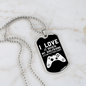 To My Girlfriend Girlfriend Lets Me Play Video Games Necklace Stainless Steel or 18k Gold Dog Tag 24" Chain-Express Your Love Gifts