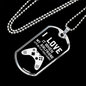 To My Girlfriend Girlfriend Lets Me Play Video Games Necklace Stainless Steel or 18k Gold Dog Tag 24" Chain-Express Your Love Gifts
