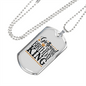 To My Girlfriend Girlfriend Of The Birthday King Necklace Stainless Steel or 18k Gold Dog Tag 24" Chain-Express Your Love Gifts