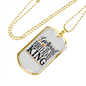 To My Girlfriend Girlfriend Of The Birthday King Necklace Stainless Steel or 18k Gold Dog Tag 24" Chain-Express Your Love Gifts