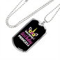 To My Girlfriend Girlfriend Of The Birthday Princess Necklace Stainless Steel or 18k Gold Dog Tag 24" Chain-Express Your Love Gifts
