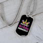 To My Girlfriend Girlfriend Of The Birthday Princess Necklace Stainless Steel or 18k Gold Dog Tag 24" Chain-Express Your Love Gifts