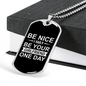 To My Girlfriend Girlfriend One Day Necklace Stainless Steel or 18k Gold Dog Tag 24" Chain-Express Your Love Gifts