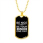To My Girlfriend Girlfriend One Day Necklace Stainless Steel or 18k Gold Dog Tag 24" Chain-Express Your Love Gifts