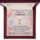 To My Girlfriend Girlfriend The Only One For Me Alluring Ribbon Necklace Message Card-Express Your Love Gifts