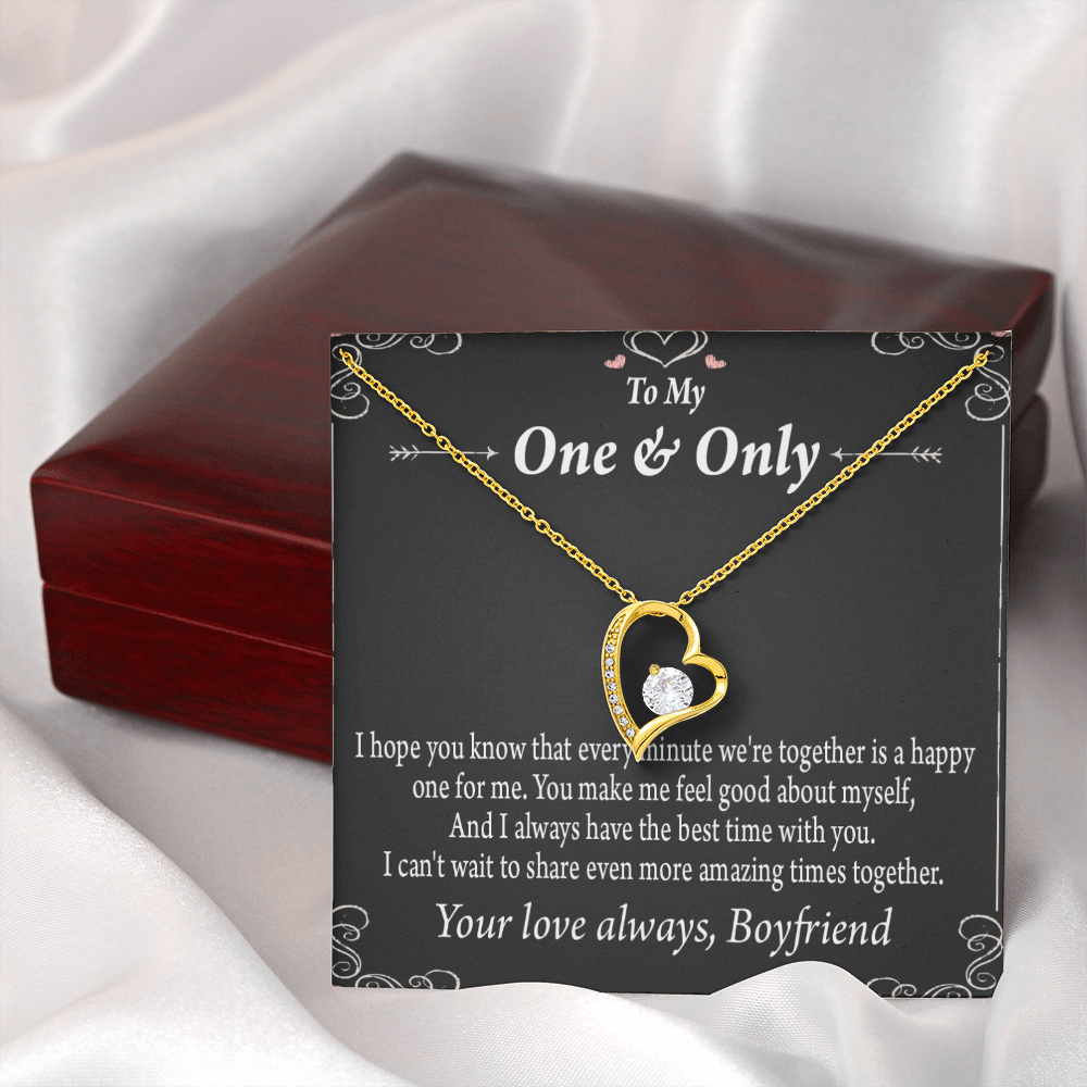 To My Girlfriend Girlfriend To More Amazing Times Together Forever Necklace w Message Card-Express Your Love Gifts