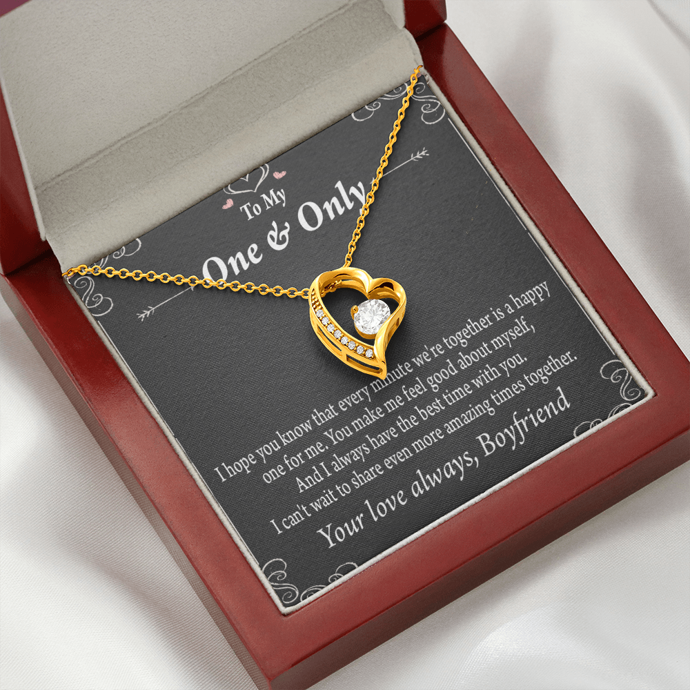 To My Girlfriend Girlfriend To More Amazing Times Together Forever Necklace w Message Card-Express Your Love Gifts