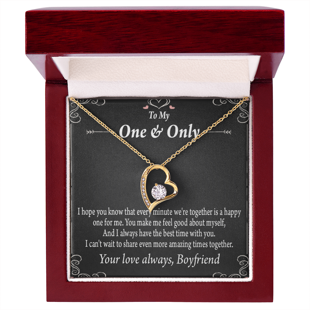 To My Girlfriend Girlfriend To More Amazing Times Together Forever Necklace w Message Card-Express Your Love Gifts