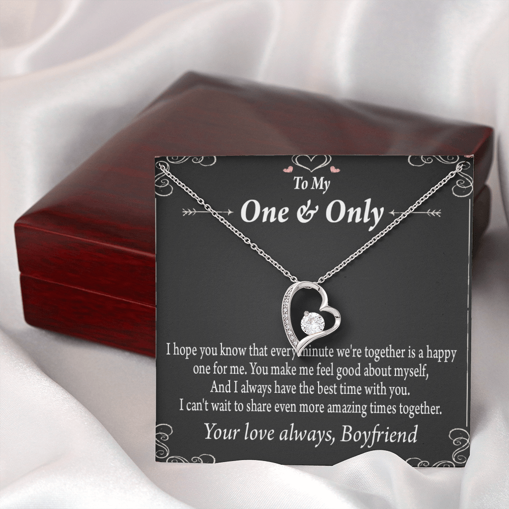To My Girlfriend Girlfriend To More Amazing Times Together Forever Necklace w Message Card-Express Your Love Gifts