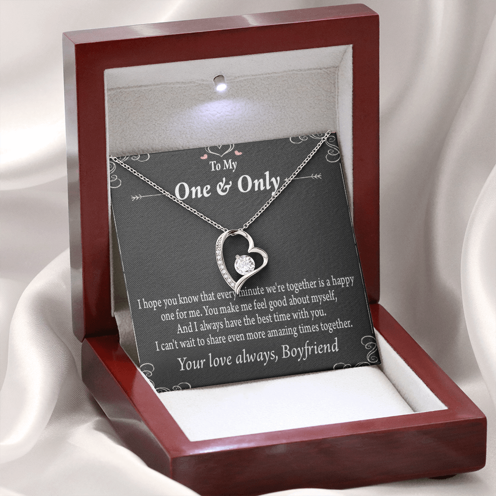 To My Girlfriend Girlfriend To More Amazing Times Together Forever Necklace w Message Card-Express Your Love Gifts