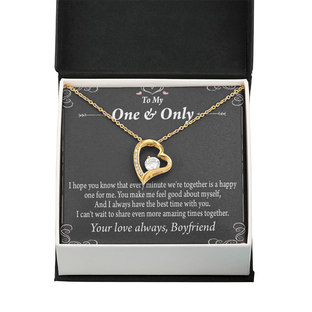 To My Girlfriend Girlfriend To More Amazing Times Together Forever Necklace w Message Card-Express Your Love Gifts
