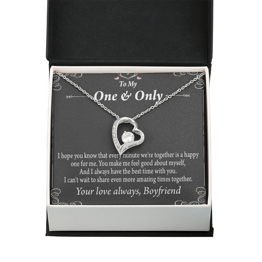 To My Girlfriend Girlfriend To More Amazing Times Together Forever Necklace w Message Card-Express Your Love Gifts