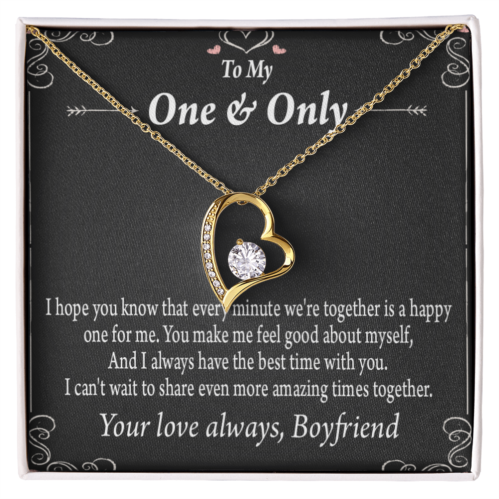 To My Girlfriend Girlfriend To More Amazing Times Together Forever Necklace w Message Card-Express Your Love Gifts