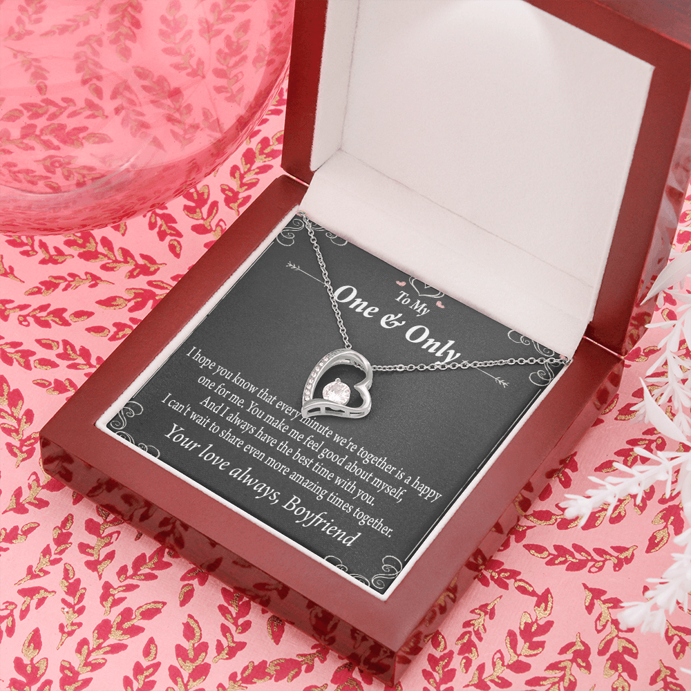 To My Girlfriend Girlfriend To More Amazing Times Together Forever Necklace w Message Card-Express Your Love Gifts
