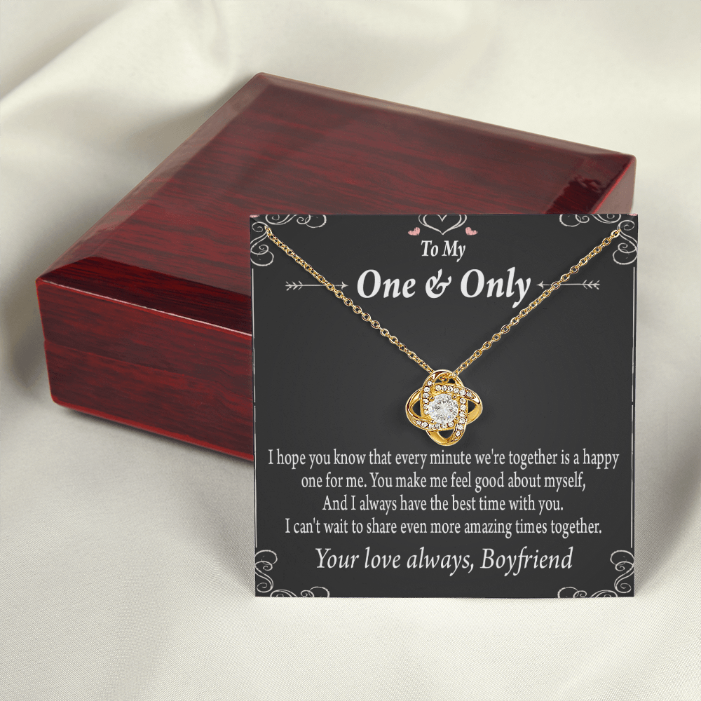 To My Girlfriend Girlfriend To More Amazing Times Together Infinity Knot Necklace Message Card-Express Your Love Gifts