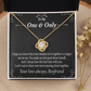 To My Girlfriend Girlfriend To More Amazing Times Together Infinity Knot Necklace Message Card-Express Your Love Gifts