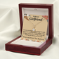 To My Girlfriend Girlfriend You Mean Everything To Me Alluring Ribbon Necklace Message Card-Express Your Love Gifts