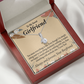 To My Girlfriend Girlfriend You Mean Everything To Me Alluring Ribbon Necklace Message Card-Express Your Love Gifts