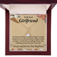 To My Girlfriend Girlfriend You Mean Everything To Me Alluring Ribbon Necklace Message Card-Express Your Love Gifts