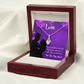 To My Girlfriend Good Gift Alluring Ribbon Necklace Message Card-Express Your Love Gifts