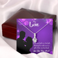 To My Girlfriend Good Gift Alluring Ribbon Necklace Message Card-Express Your Love Gifts