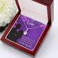 To My Girlfriend Good Gift Alluring Ribbon Necklace Message Card-Express Your Love Gifts