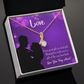 To My Girlfriend Good Gift Alluring Ribbon Necklace Message Card-Express Your Love Gifts