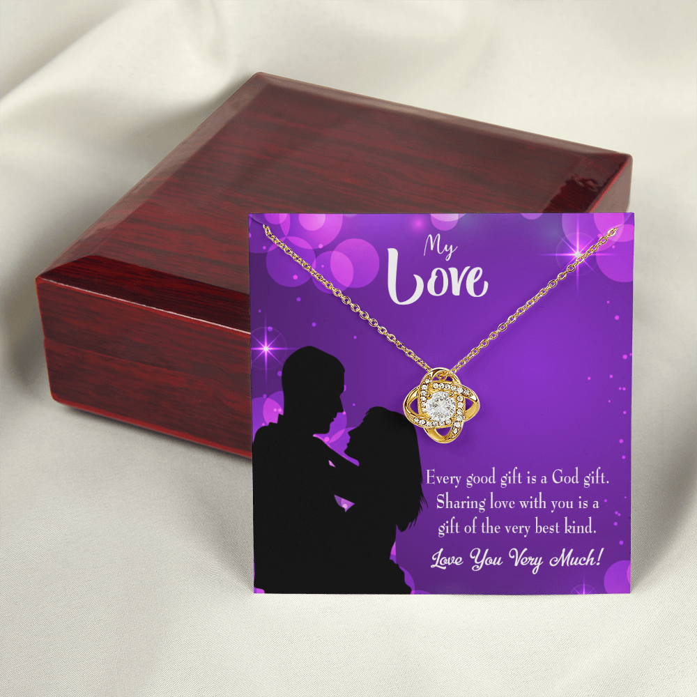 To My Girlfriend Good Gift Infinity Knot Necklace Message Card-Express Your Love Gifts